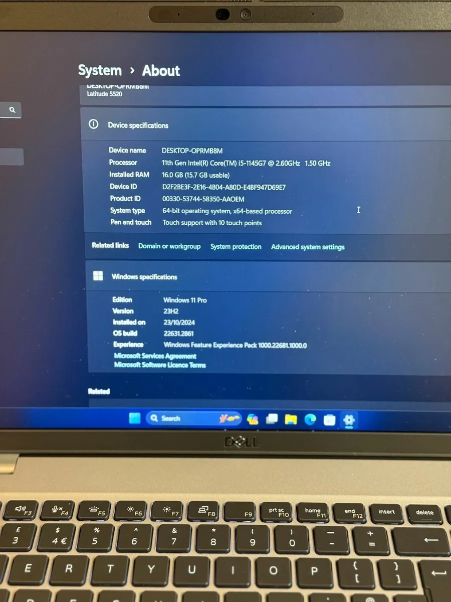 Dell Latitude 5520 Laptop i5/16GB/256SSD/FHD Touch - Image 3