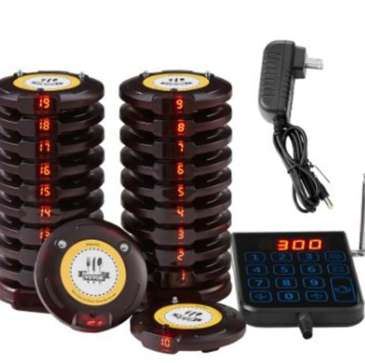 Restaurant Wireless Pager System 20 Call Coasters - Image 1