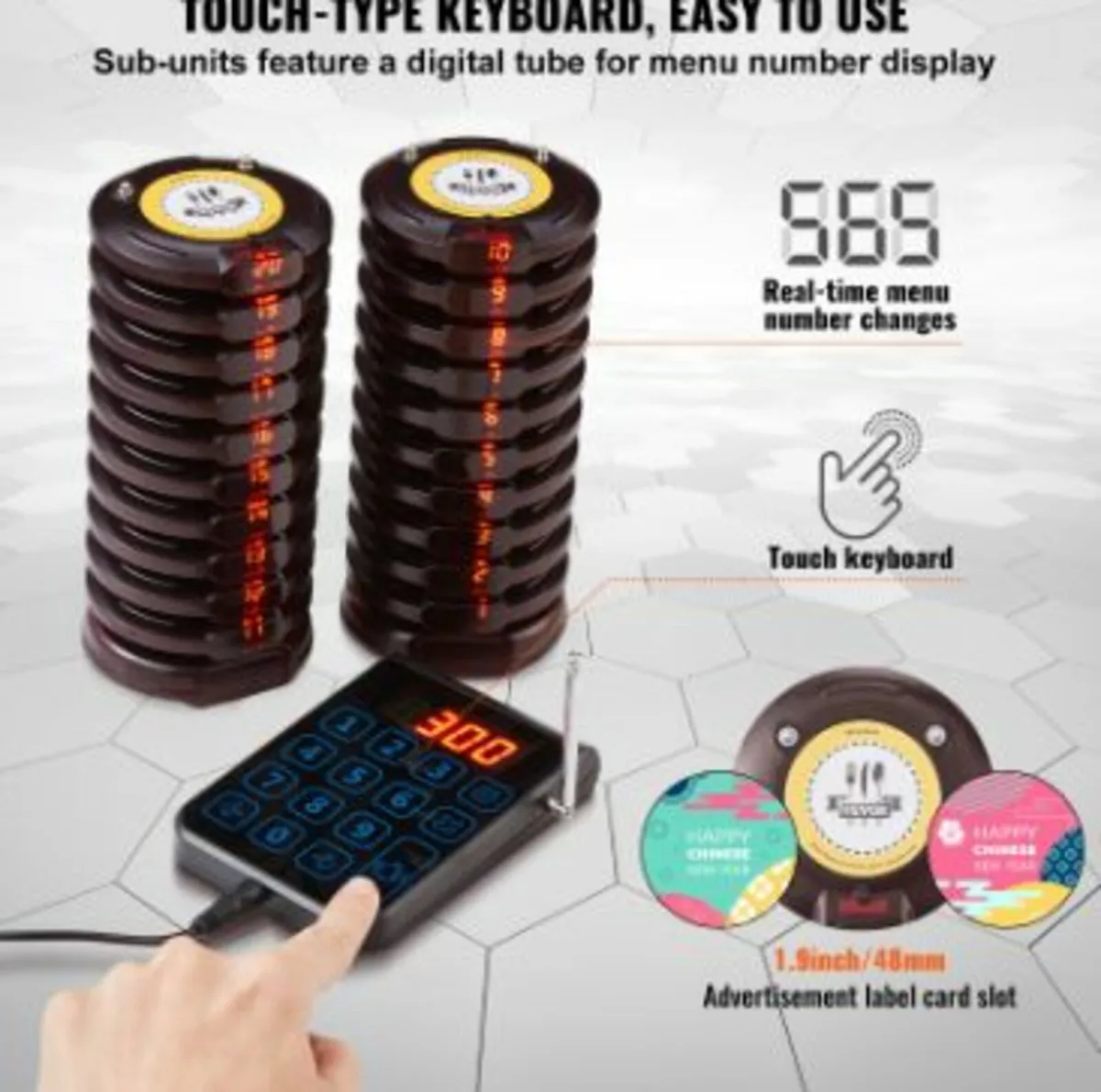 Restaurant Wireless Pager System 20 Call Coasters - Image 3