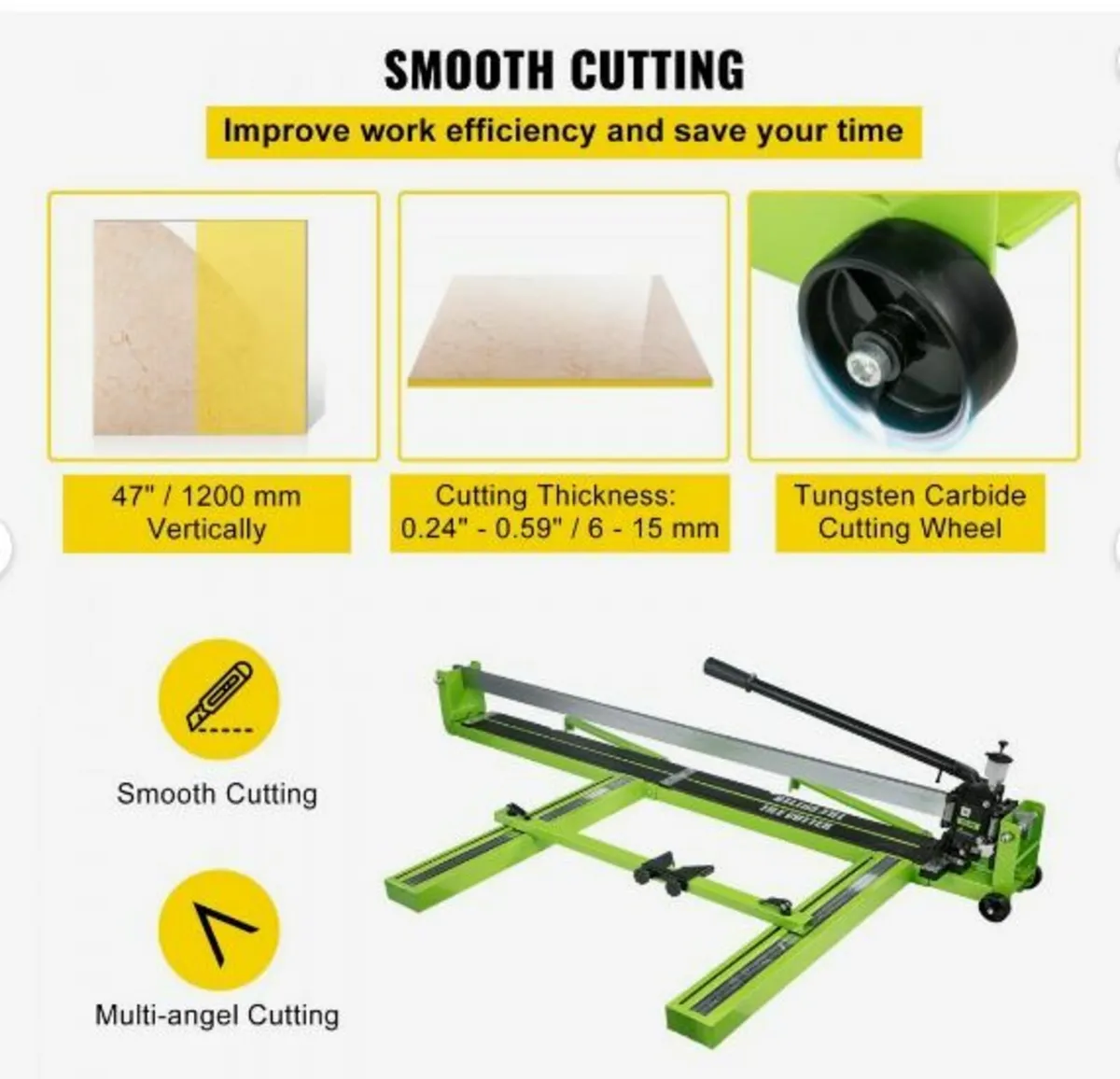 Tile Cutter 47-Inch Manual Tile Cutter 1.4-Inch - Image 3