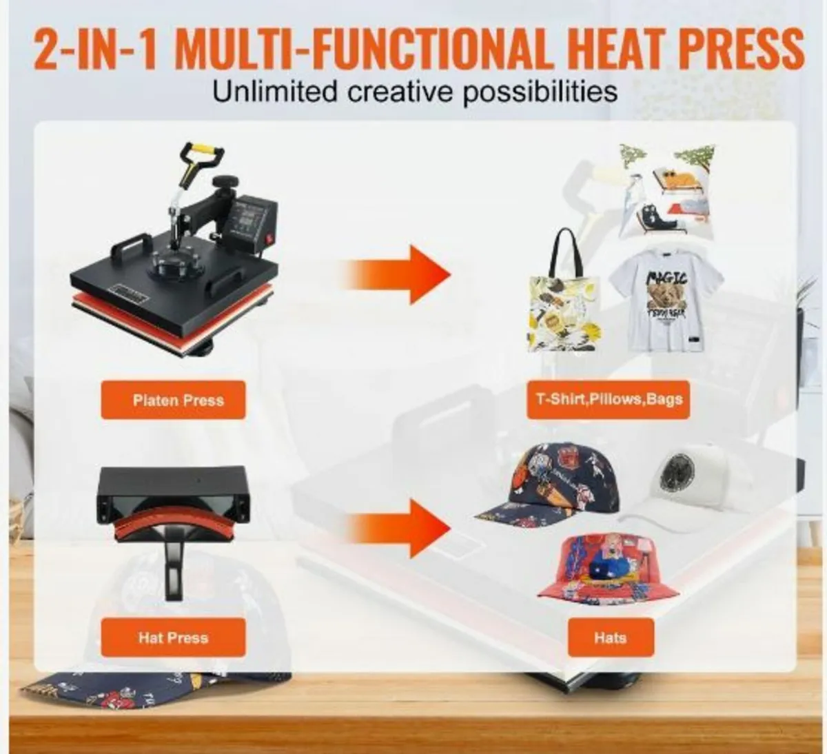 Heat Press Machine, 15x15inch / 38x38cm - Image 2