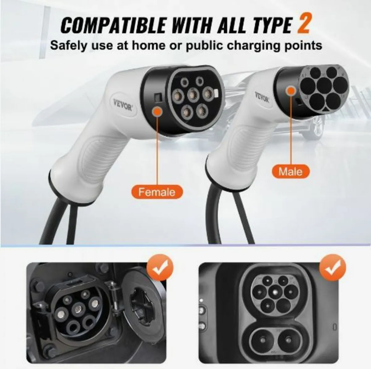 Type 2 to Type 2 EV Charging Cable Electric - Image 3