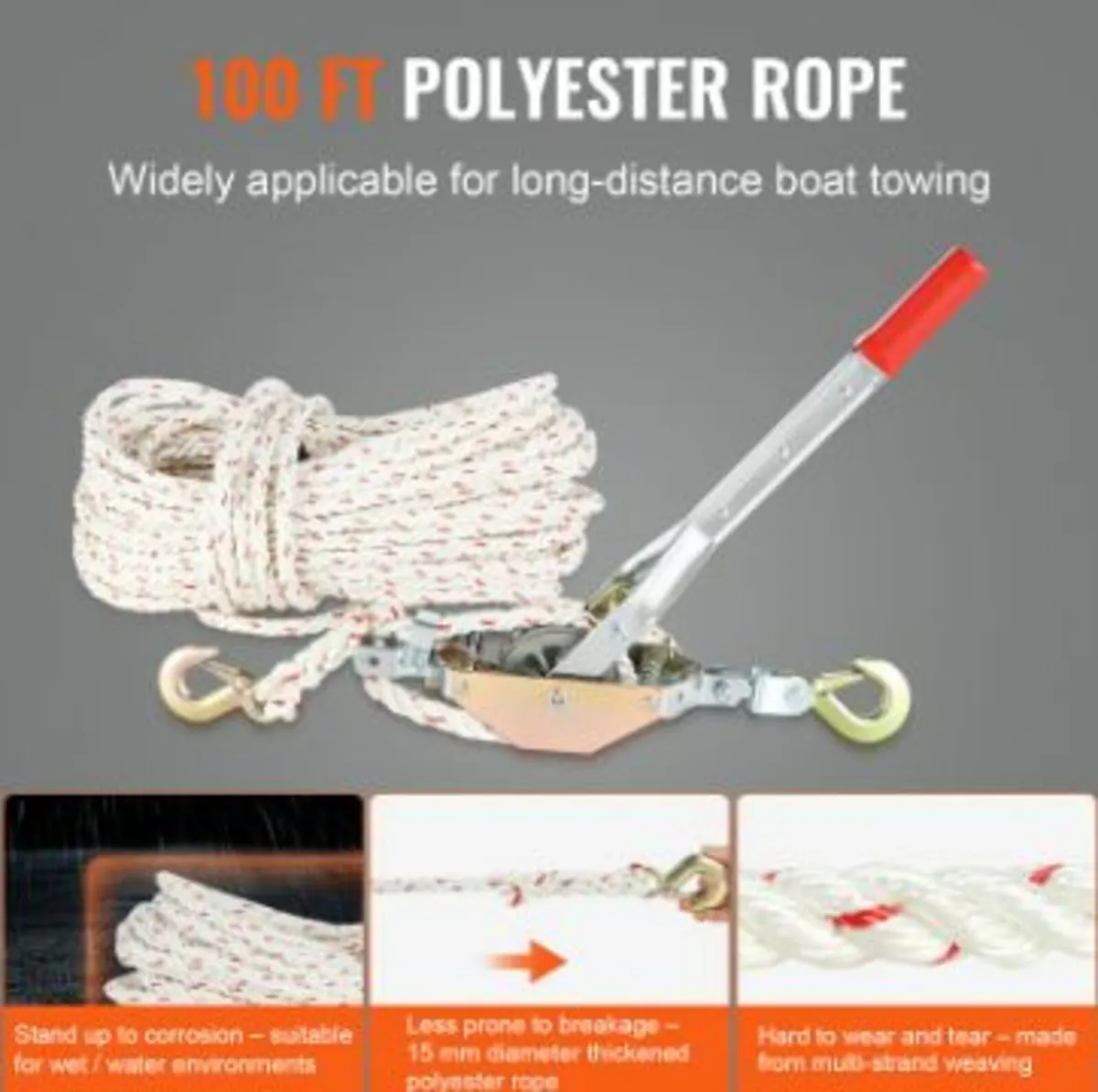 Rope Puller, 3/4 Ton (1,653 lbs) Pulling Capacity - Image 3