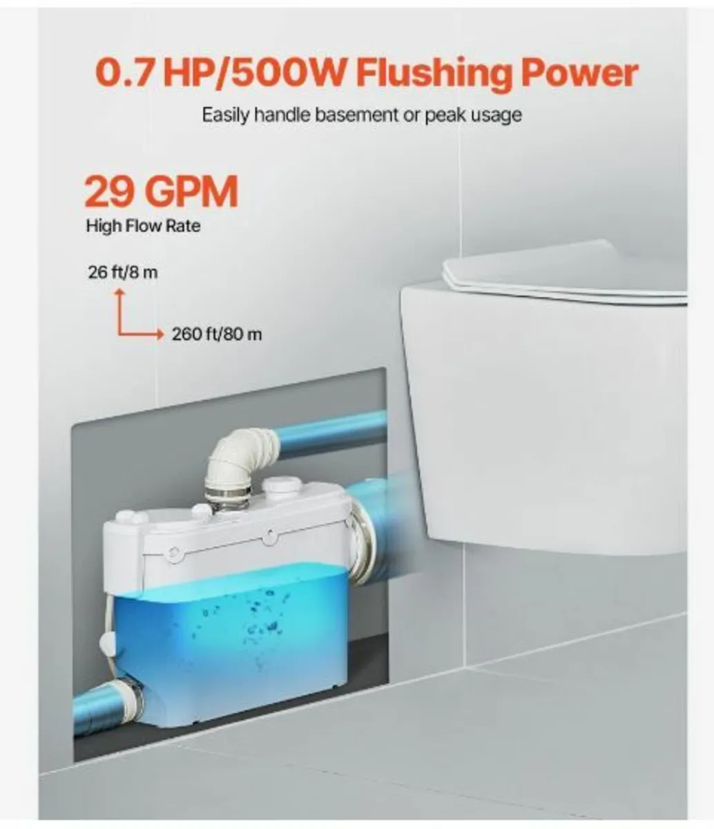 Macerator Pump, 500W, 6600 L/h Flow - Image 2