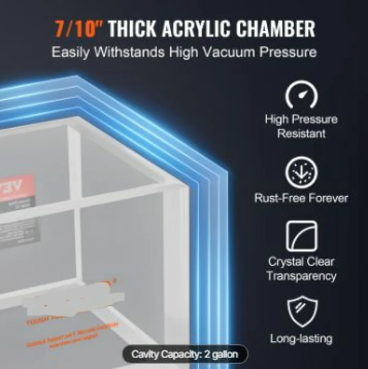 2 Gallon Vacuum Chamber, Upgraded Multipurpose - Image 4