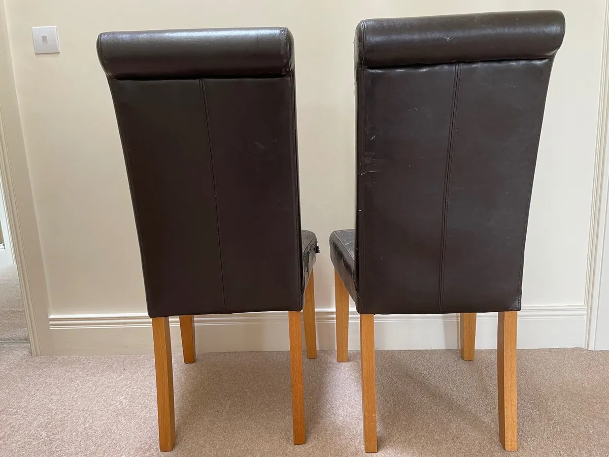 FREE- Two leatherette dining chairs - Image 2
