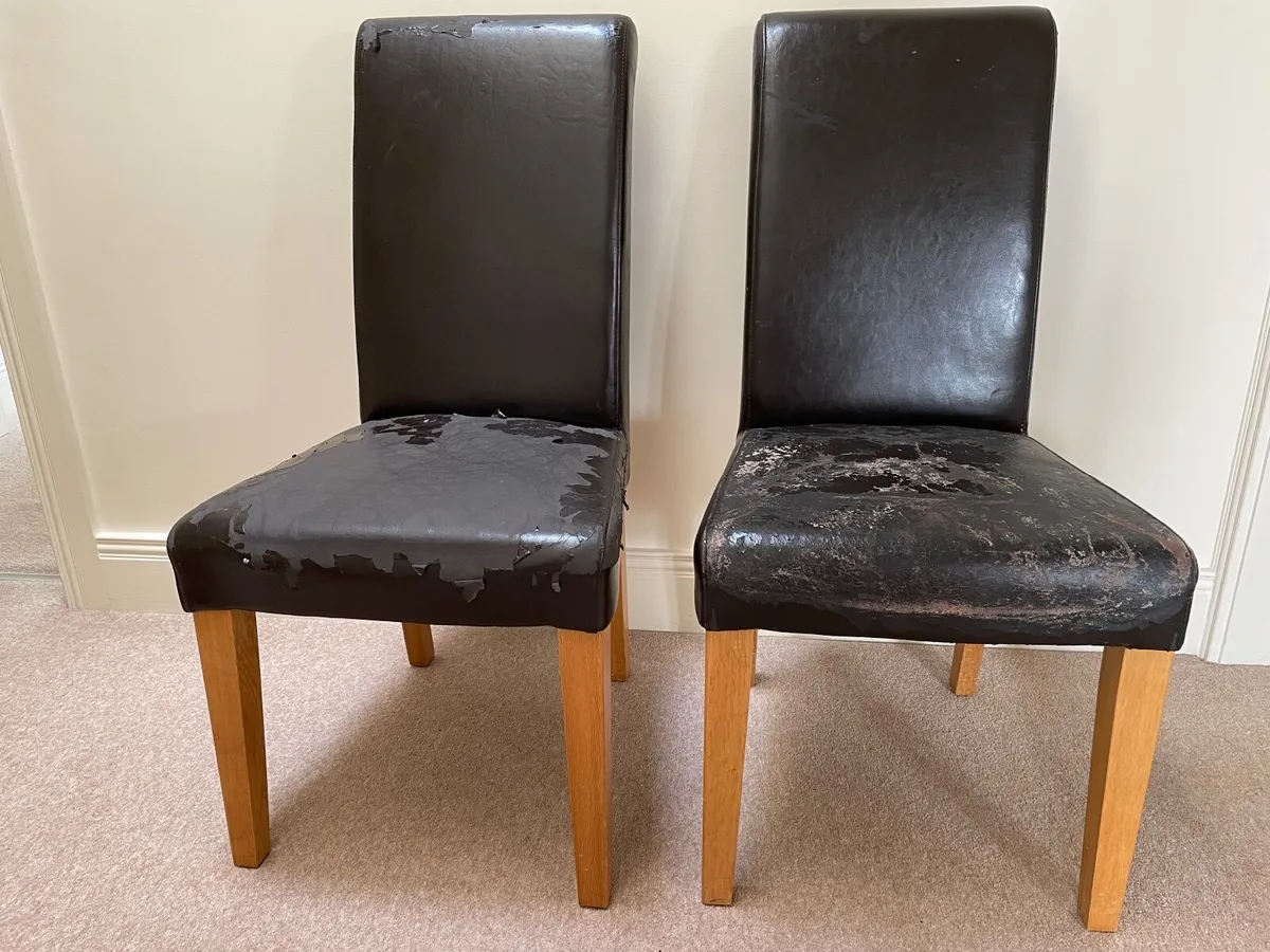 FREE- Two leatherette dining chairs - Image 1