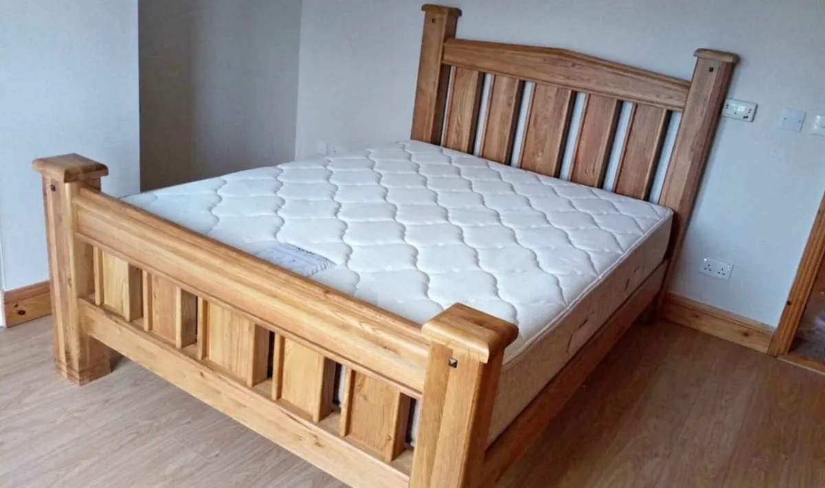 Oak double bed - Image 1