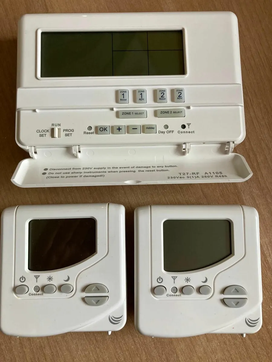 Heating Programmer T27-RF1 - 2 Zone wireless enabl
