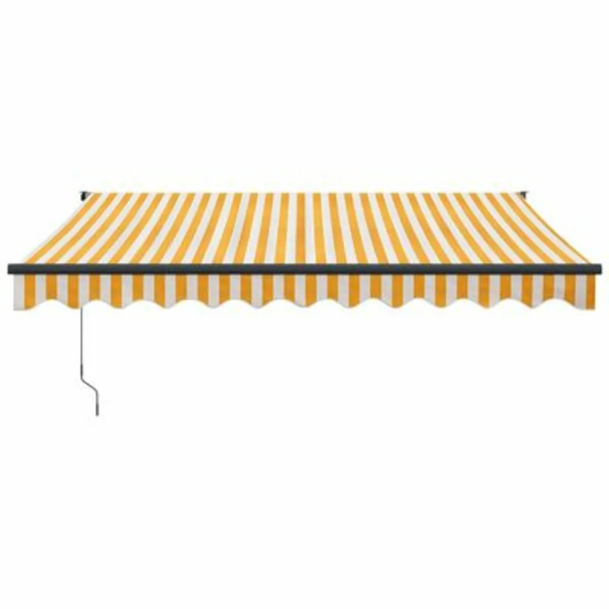 Retractable Awning Yellow and White 3x2.5 m Fabric - Image 1
