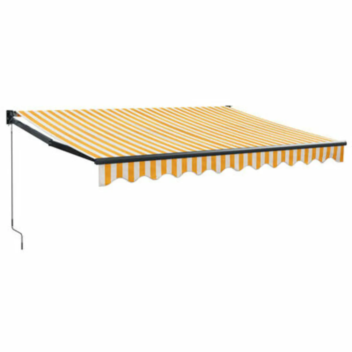 Retractable Awning Yellow and White 3x2.5 m Fabric - Image 2