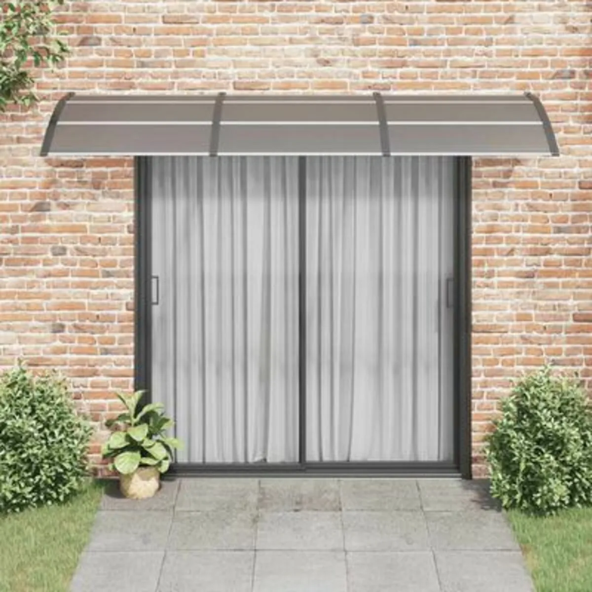 Door Canopy Black 300x100 cm Polycarbonate - Image 2