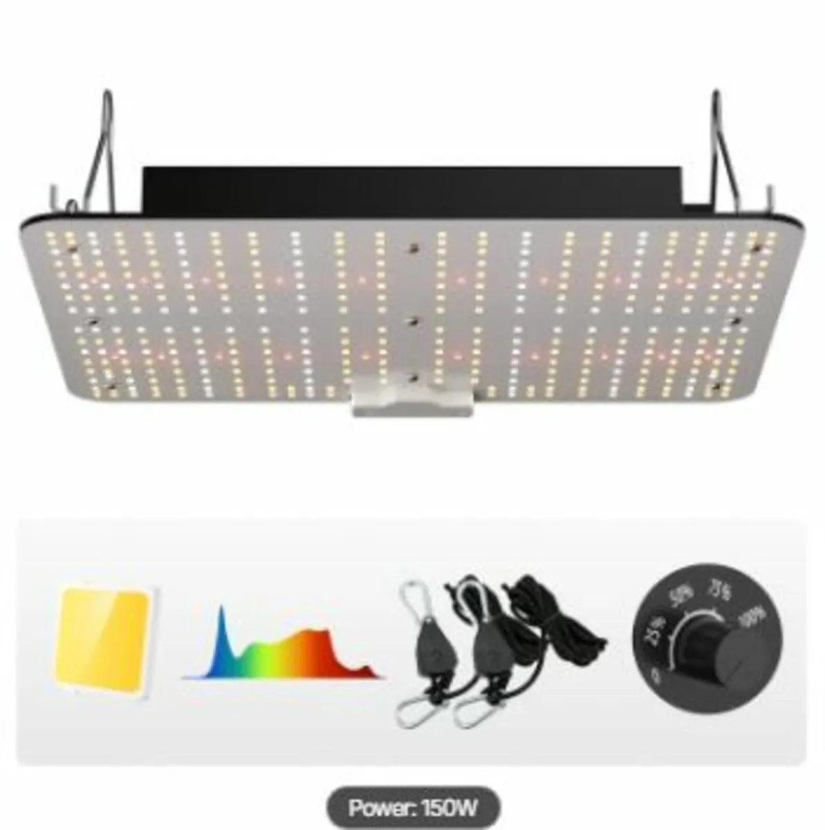 LED Grow Light, 150W Full Spectrum Dimmable, High - Image 1