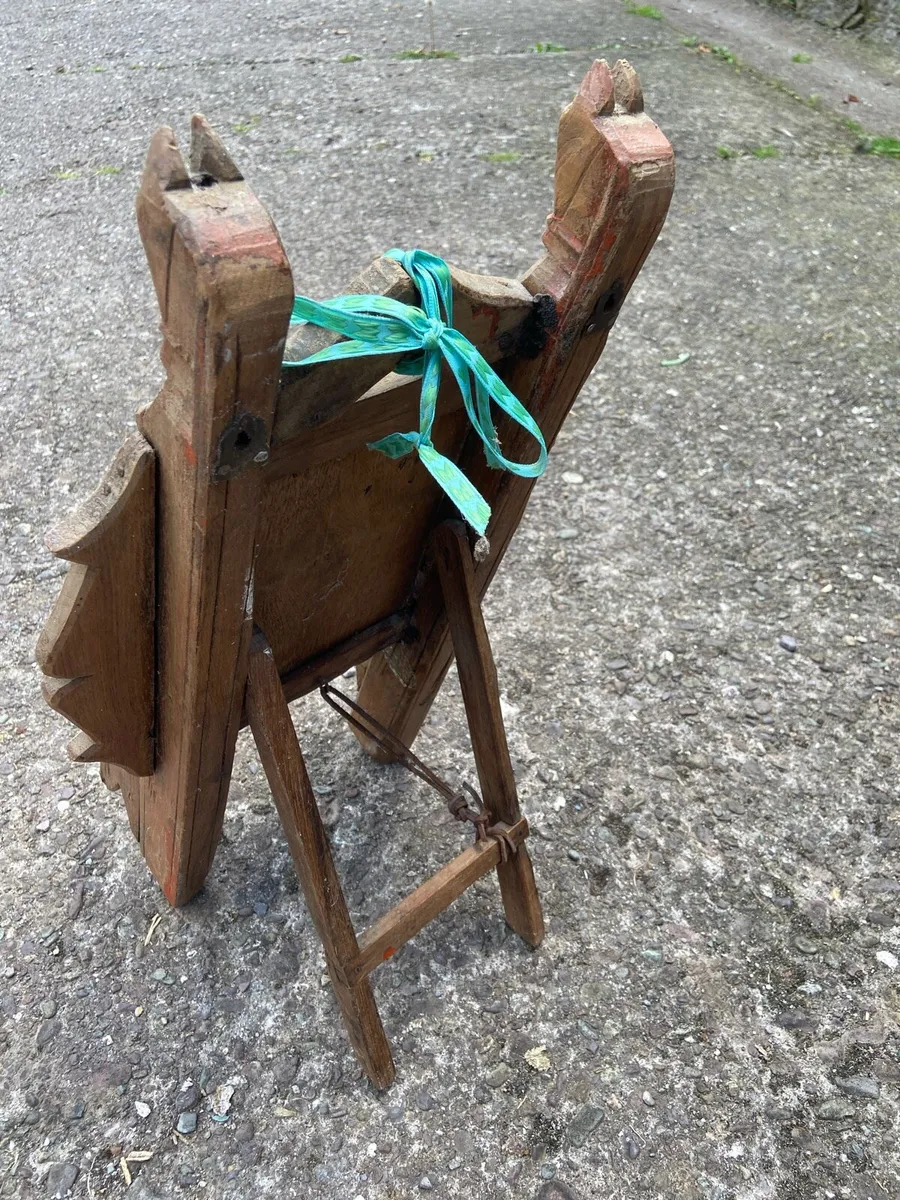 Unusual Hand Carved Wooden Framed Mirror - Image 3