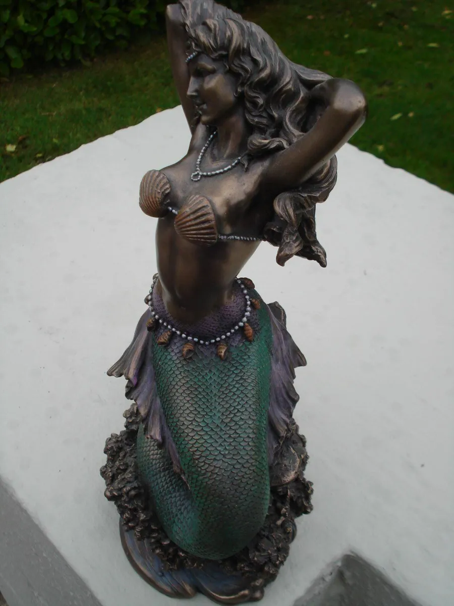 VERONESE MERMAID SCULPTURE FIGURE, 10 INCH. - Image 2