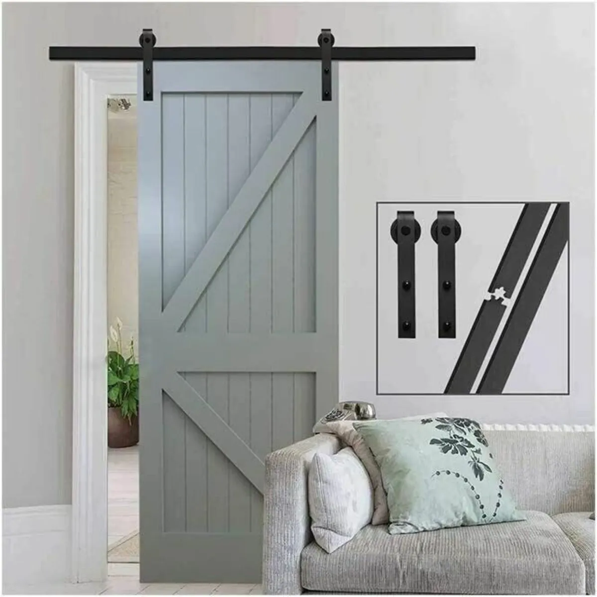 Sliding Door Kit with Hanging Rail Sliding Door - Image 3