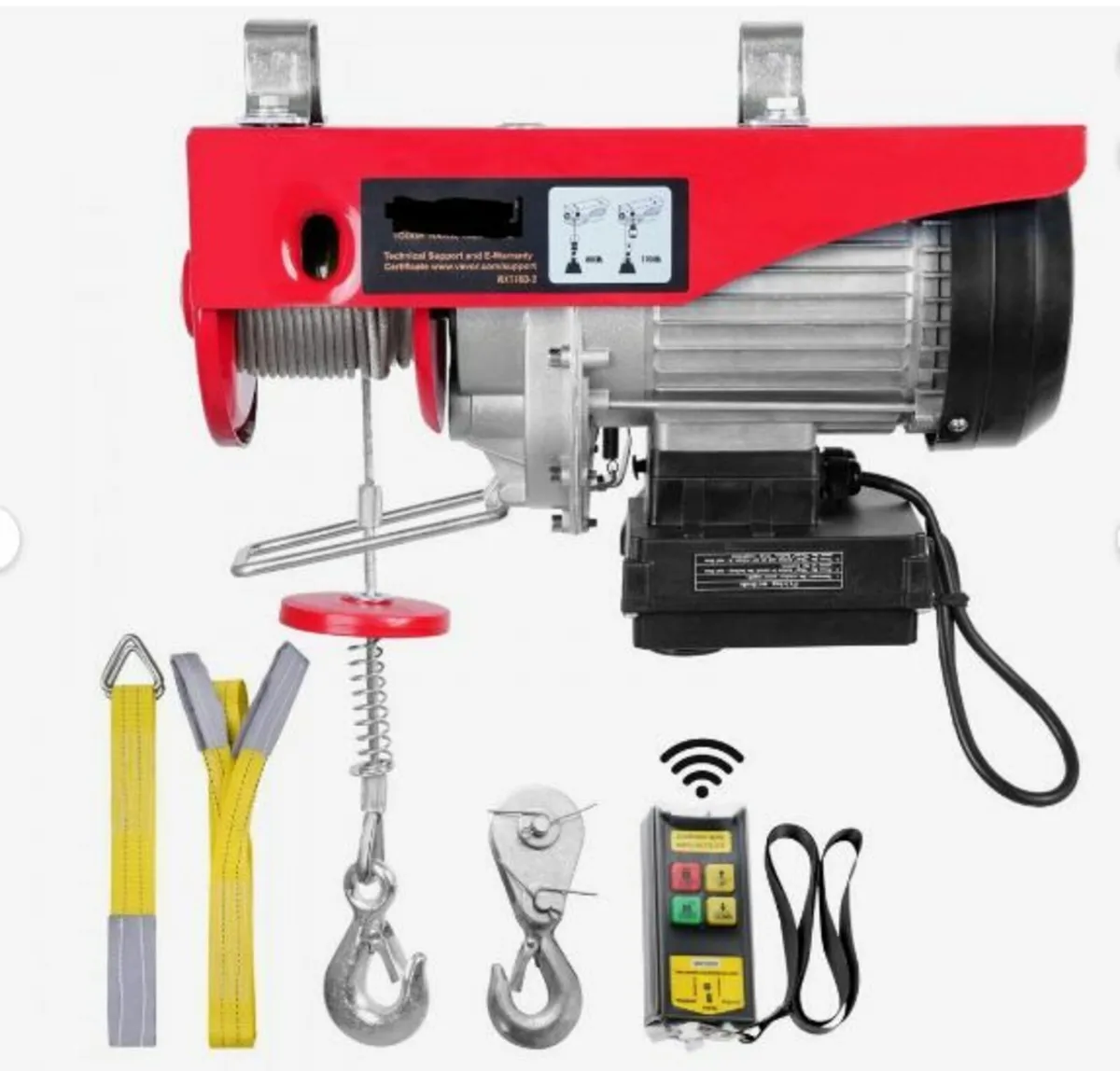 Electric Hoist, 1760 lbs Lifting Capacity, 1450W - Image 1