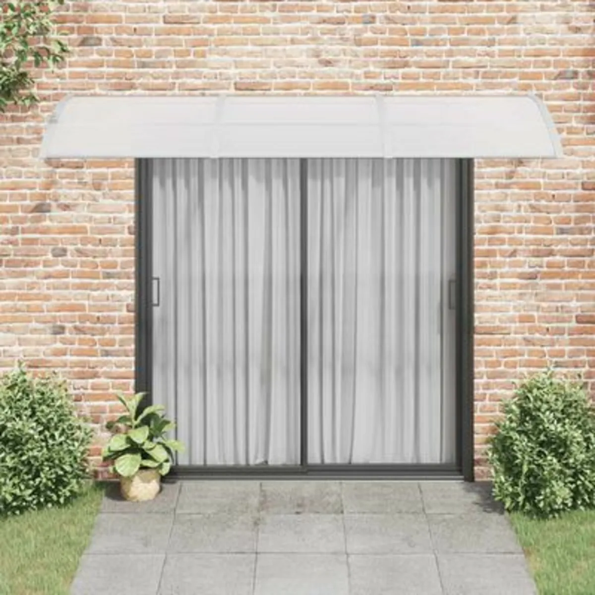 Door Canopy Grey 300x100 cm Polycarbonate - Image 4