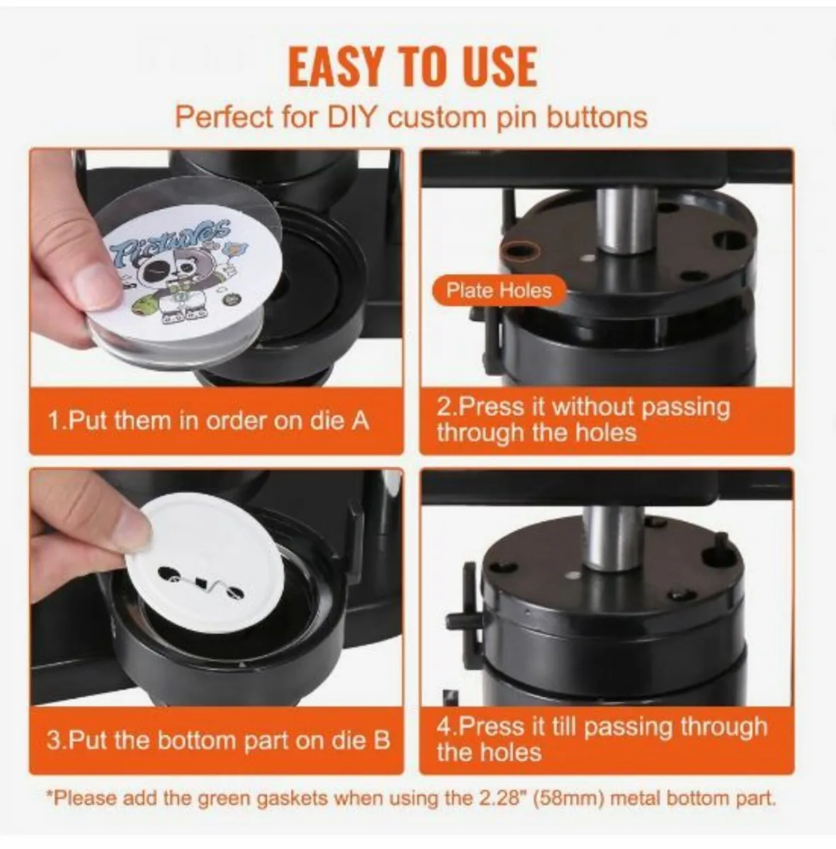 Button Maker Machine, 1/1.25/2.28 inch(25/32/58mm - Image 4