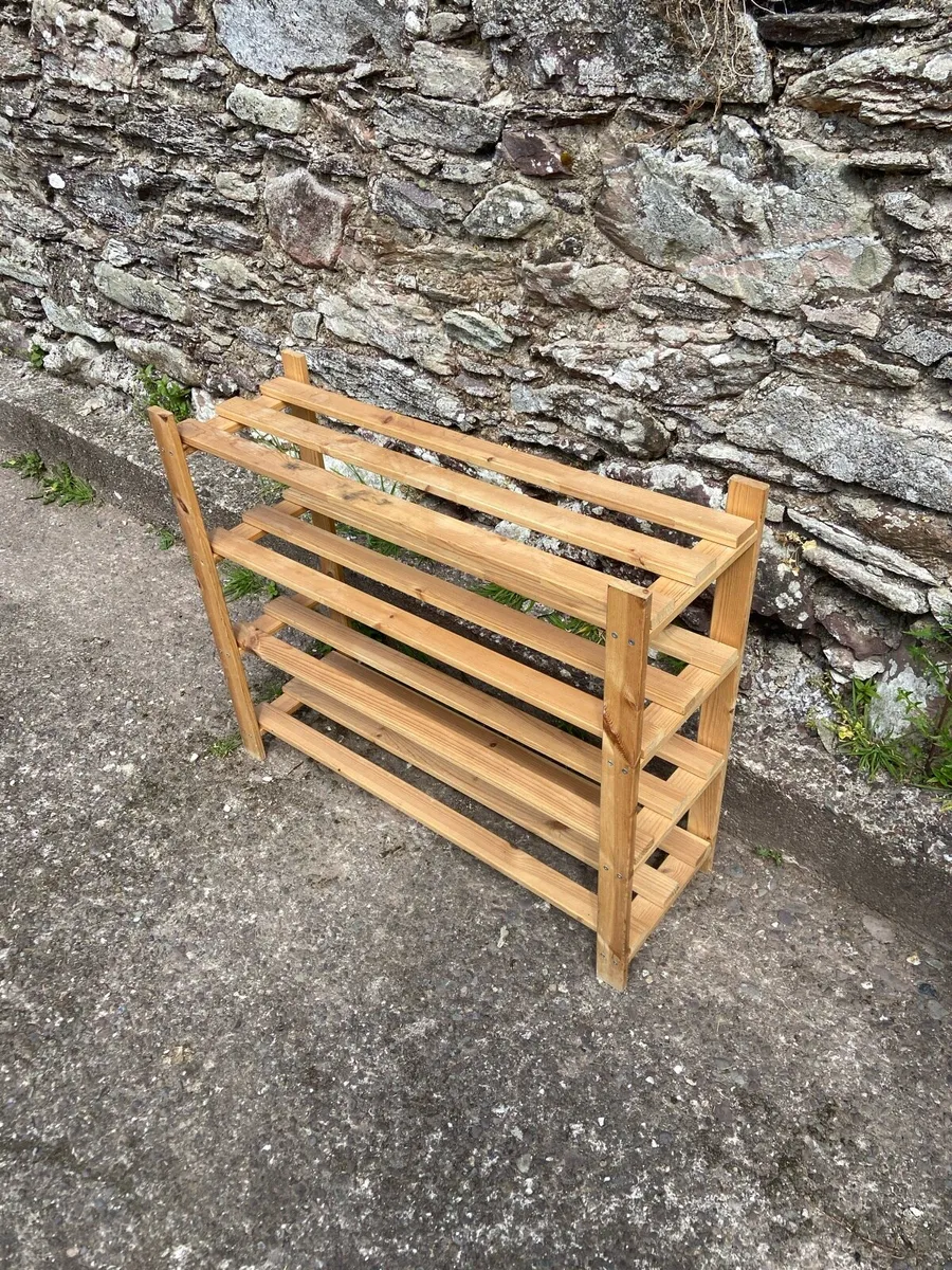 4 Tier Pine Shelf Unit - Image 2