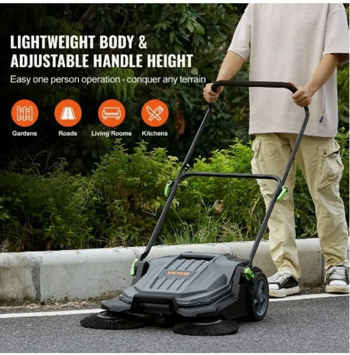 Walk-behind Hand Push Floor Sweeper - Image 3
