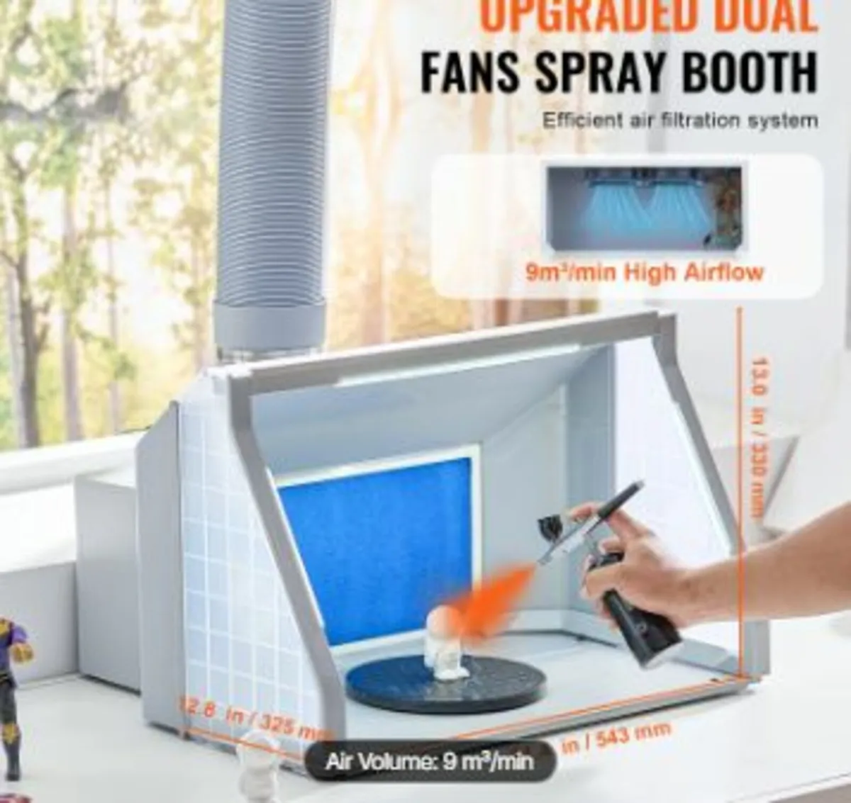Airbrush Spray Booth Dual-Fans - Image 2