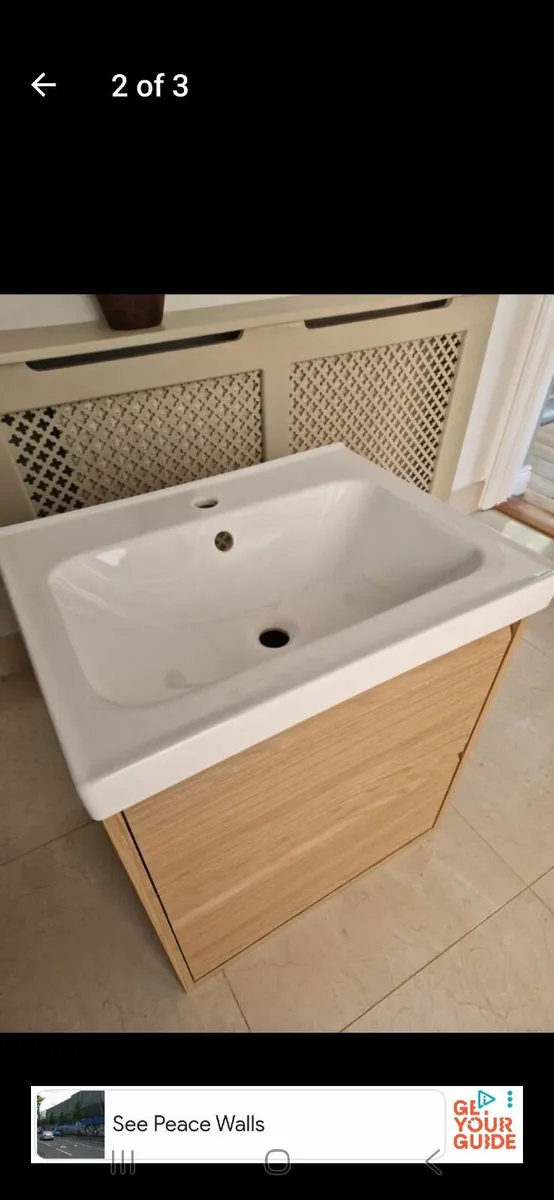 Wall Hung Vanity Unit and Basin New - Image 2