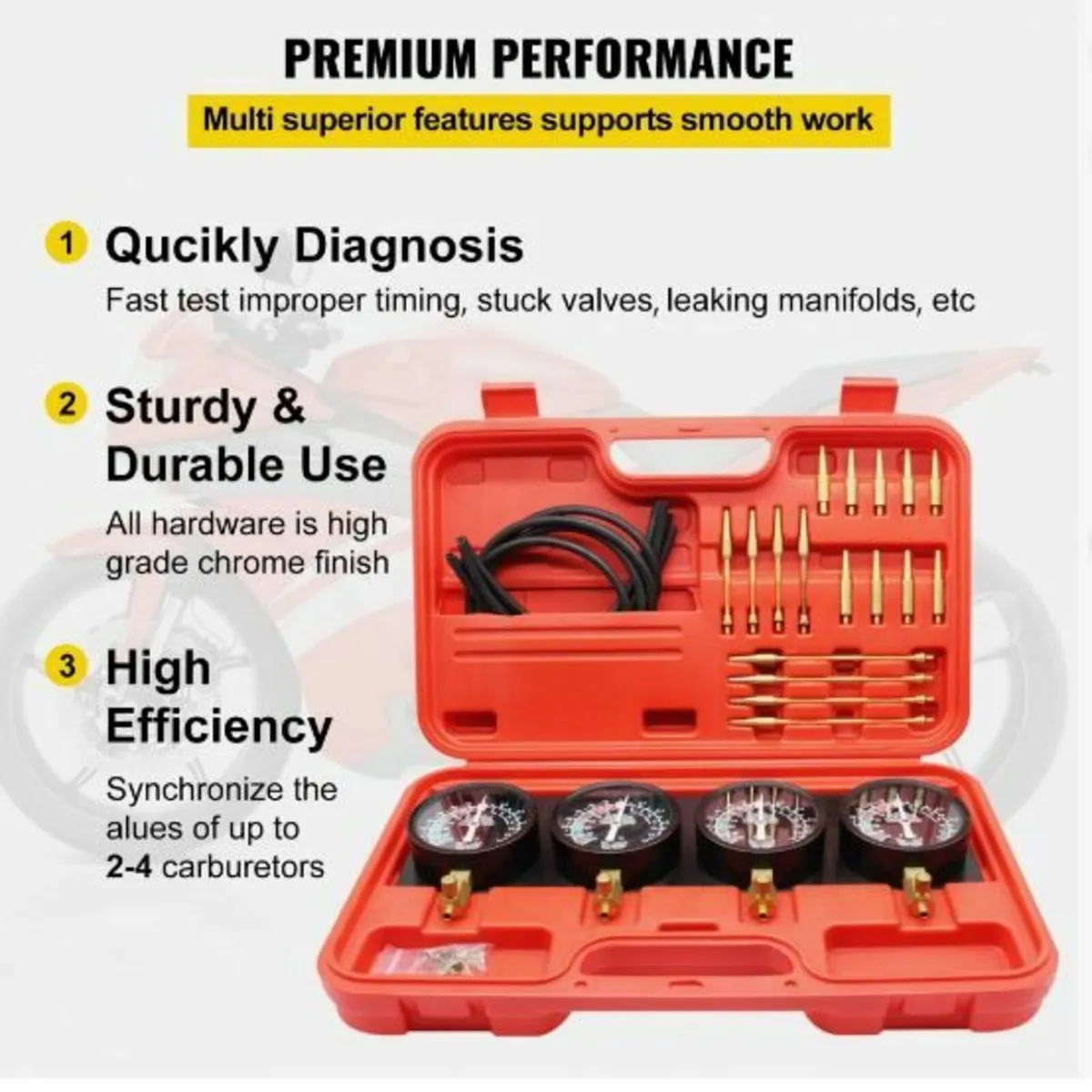 Fuel Vacuum Carburetor Synchronize Tool Kit - Image 4