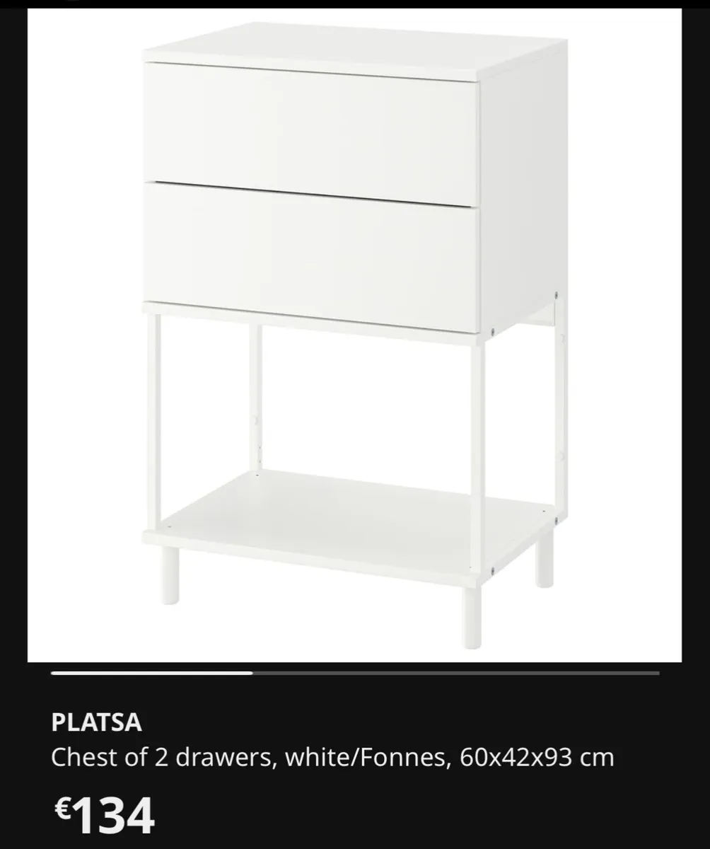 Chest of 2 drawers - Image 1