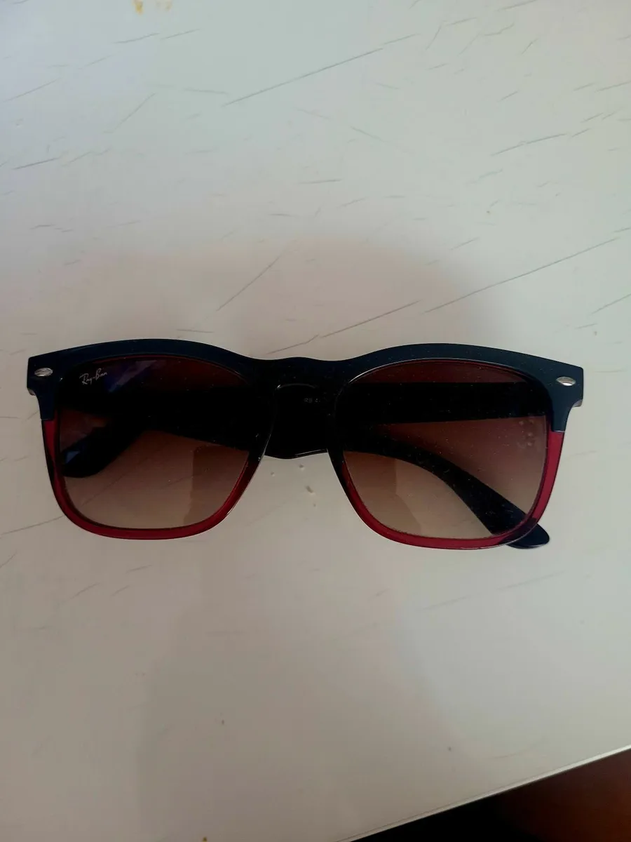 Ray-Ban Sunglasses – Red & Black Frame - Image 1
