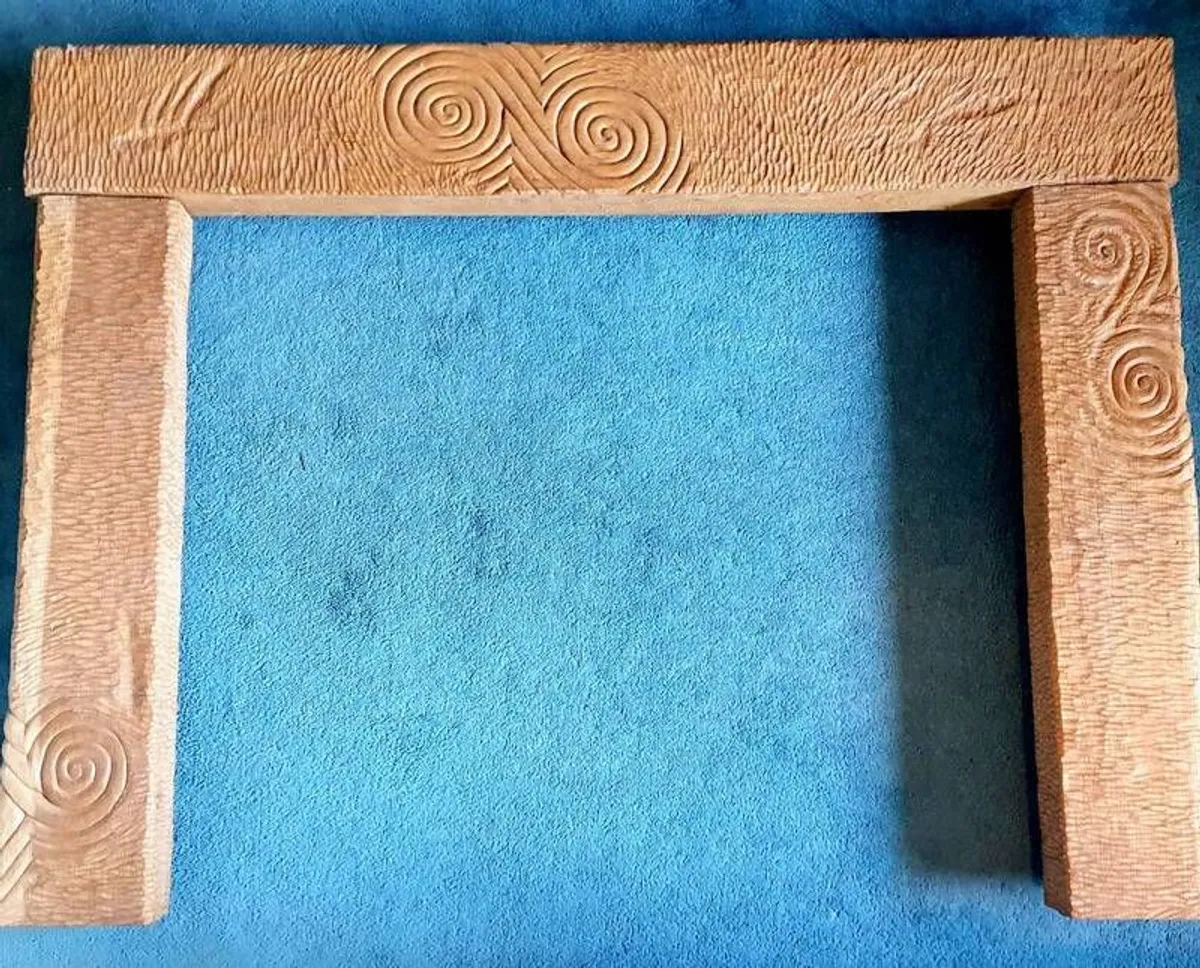 Fireplace Surround- Handcarved Oak in Celtic design - Image 1