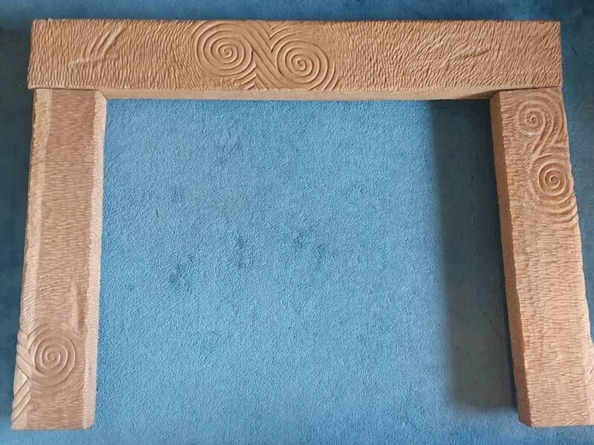 Fireplace Surround- Handcarved Oak in Celtic design - Image 2