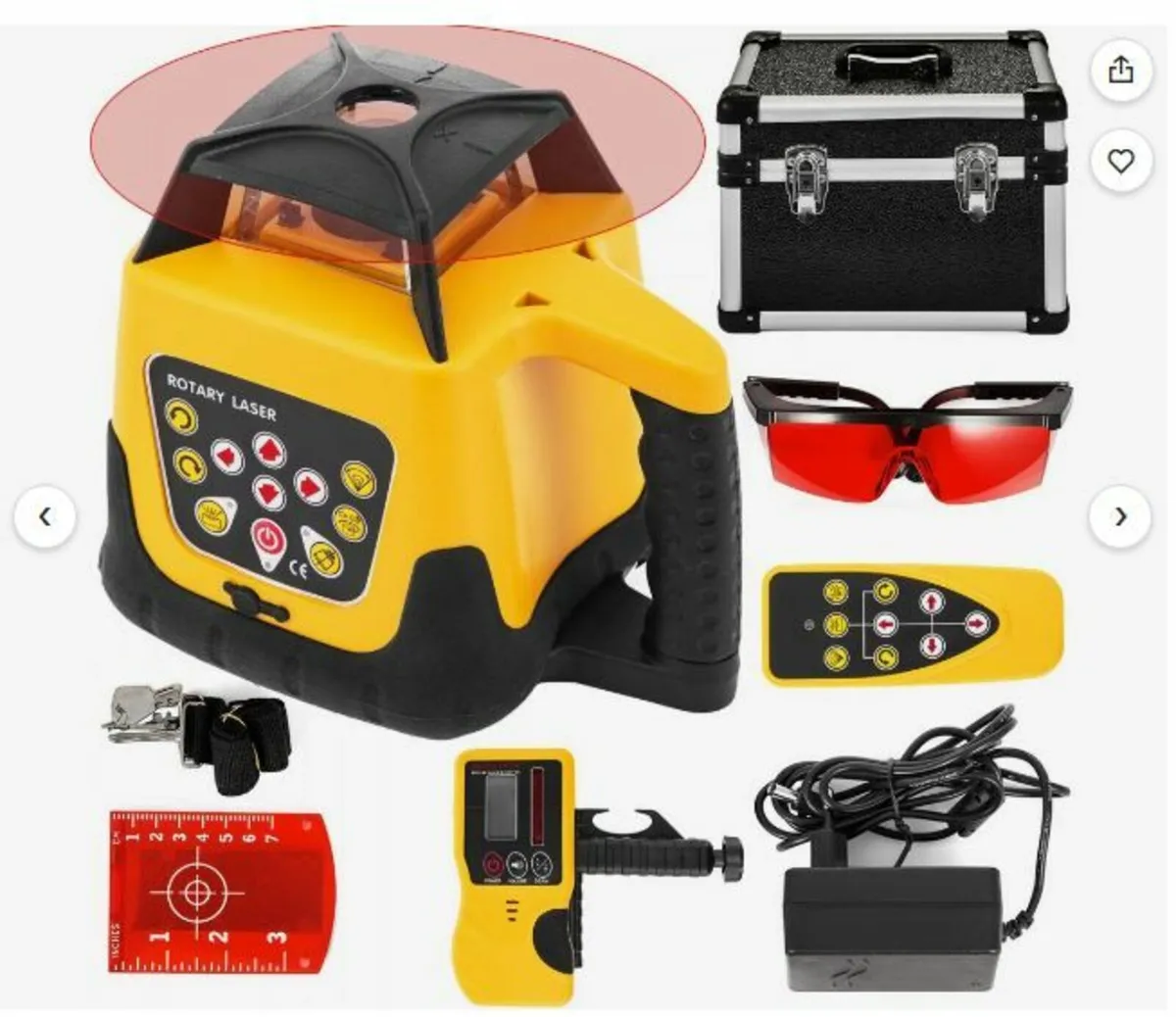 Rotary Laser Level Kit Red Beam Digital - Image 4