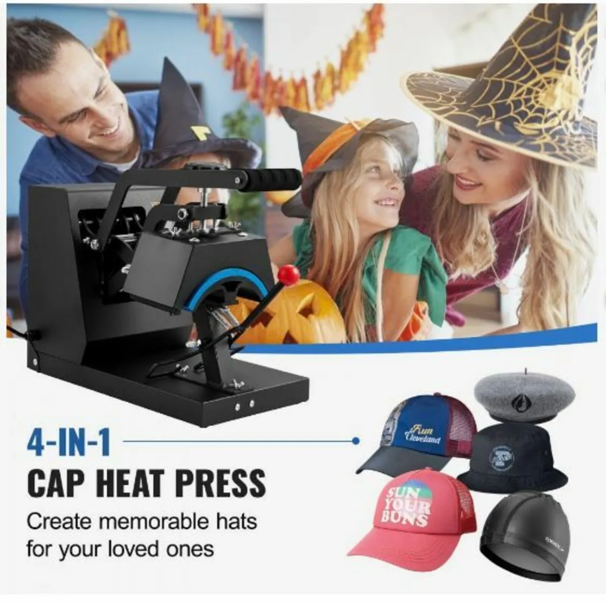 Hat Heat Press, 4-in-1 Cap Heat Press Machine - Image 2