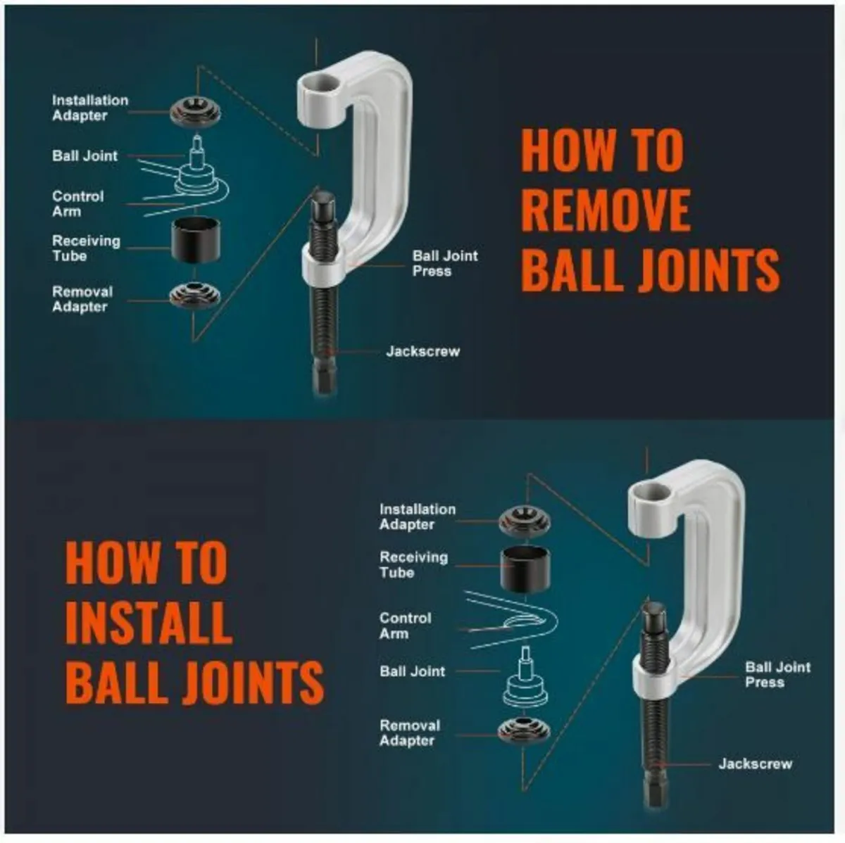 Ball Joint Press Kit, 25 pcsTool Kit - Image 4