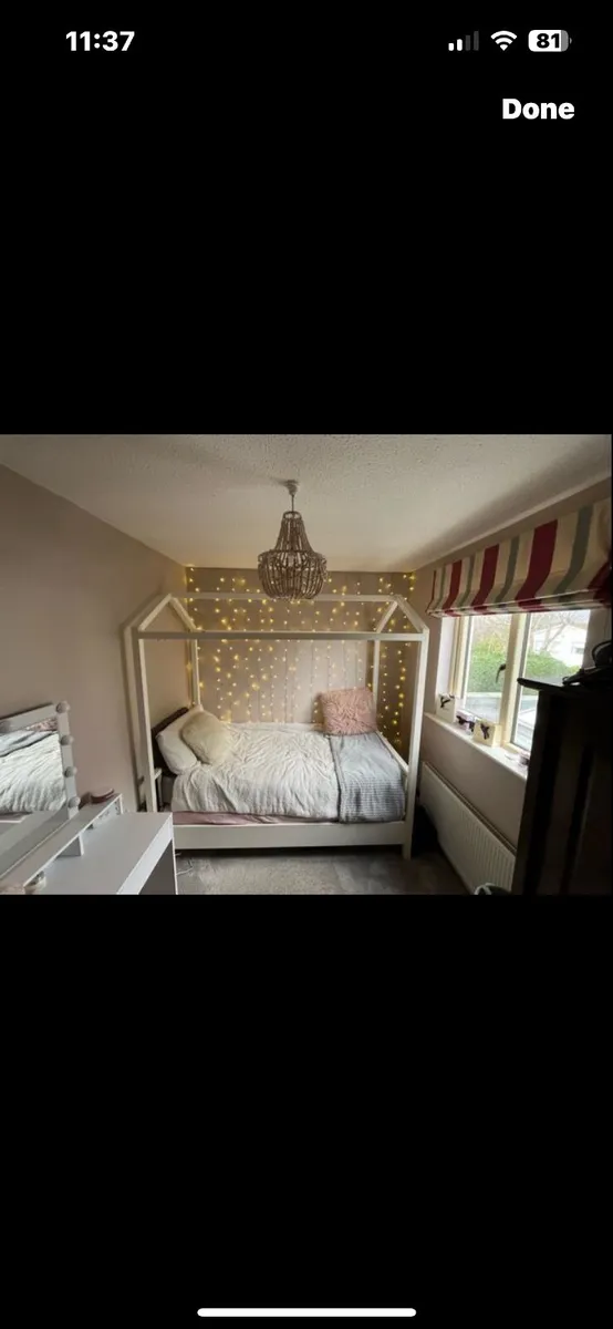 Gorgeous Bespoke Wooden Bed White - Image 1