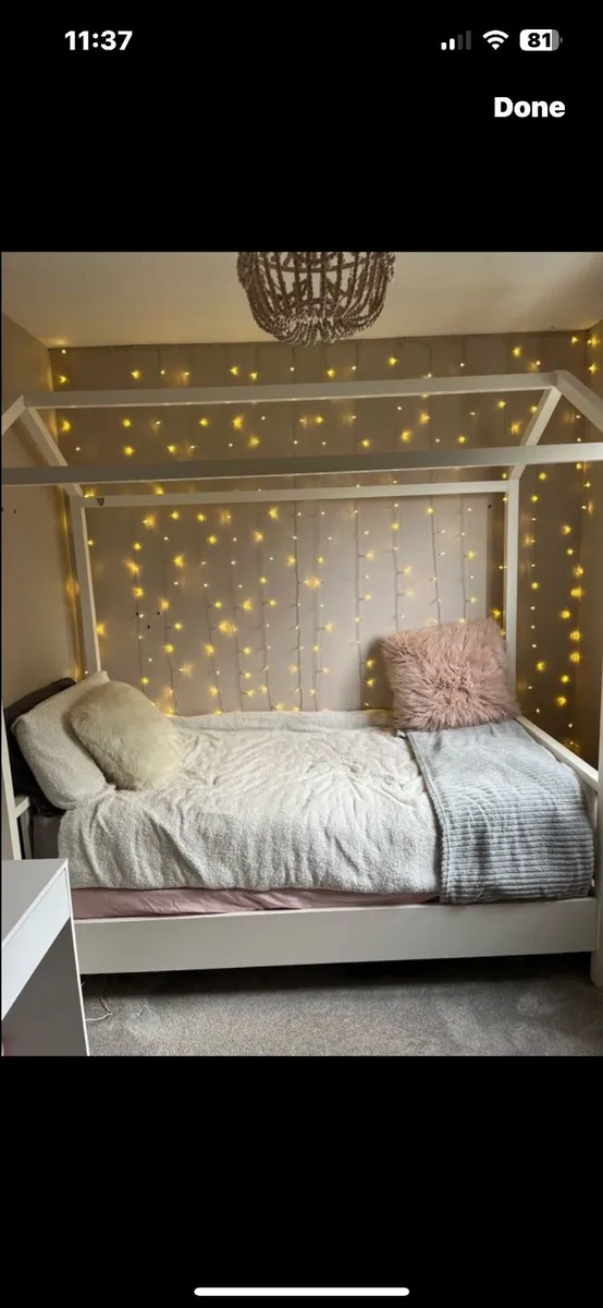 Gorgeous Bespoke Wooden Bed White - Image 2