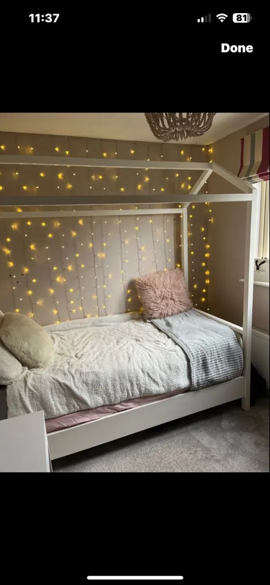 Gorgeous Bespoke Wooden Bed White - Image 3