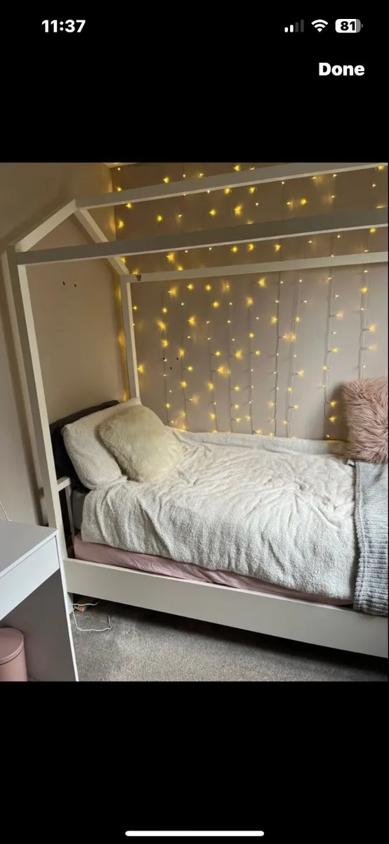Gorgeous Bespoke Wooden Bed White - Image 4