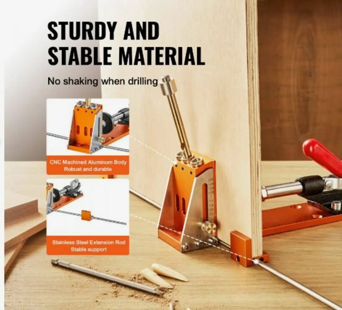 Pocket Hole Jig Kit, 34 Pcs Pocket Hole - Image 2