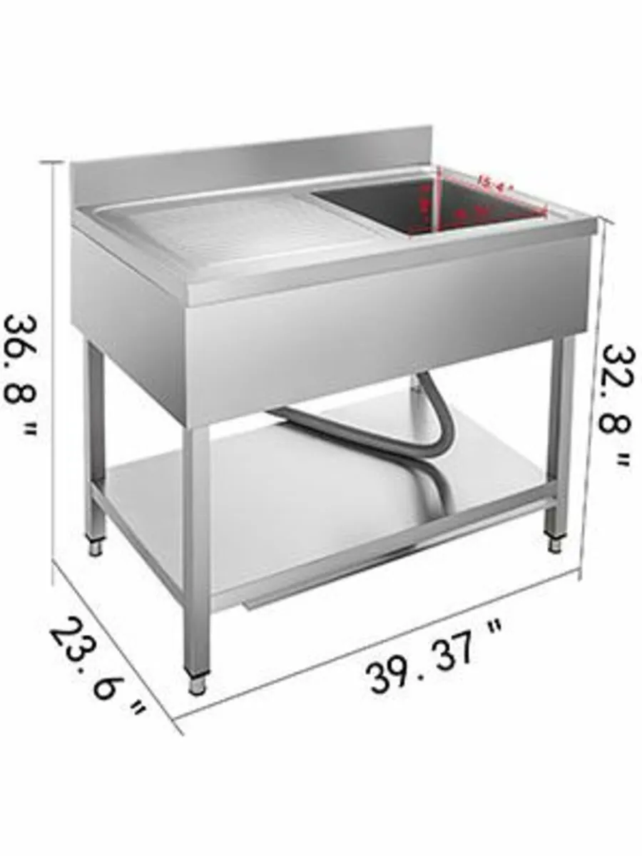 Professional Utility Sink  Stainless Steel - Image 2