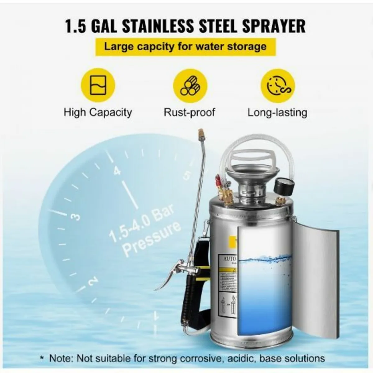 Stainless Steel Sprayer 6L Household - Image 2