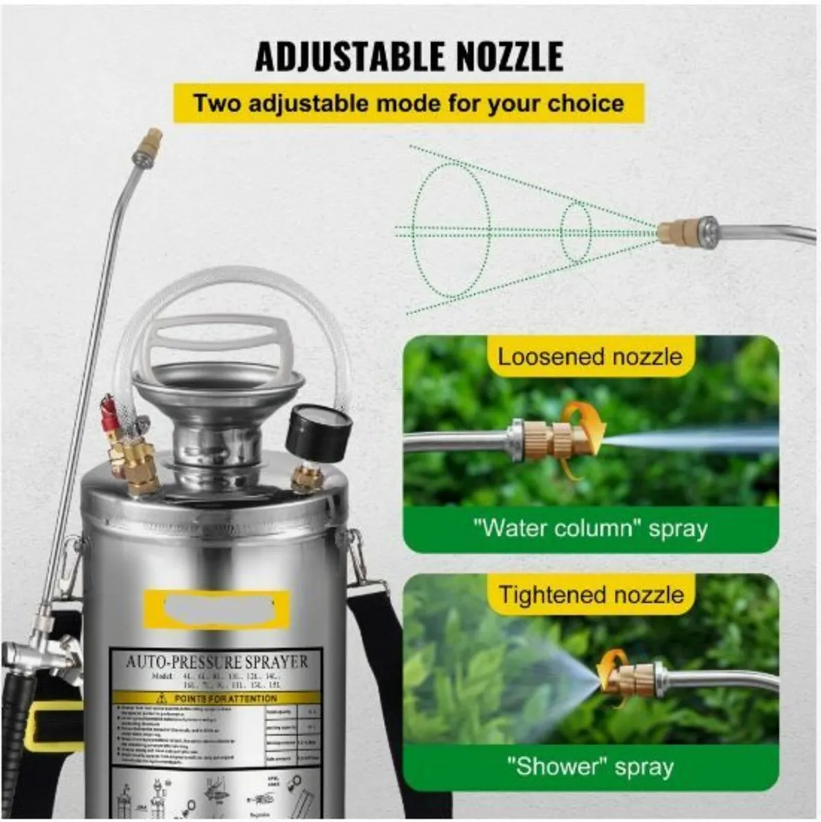 Stainless Steel Sprayer 6L Household - Image 3