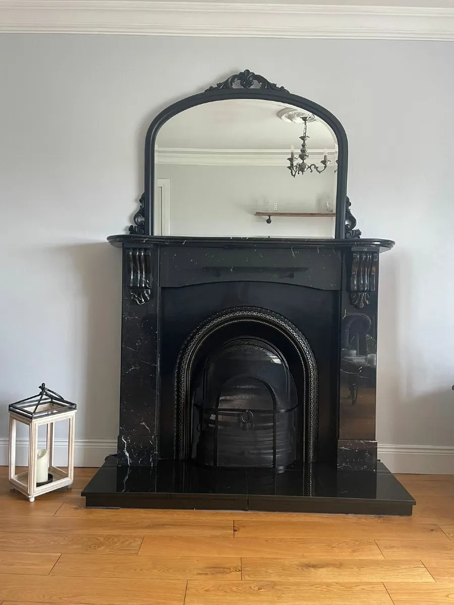Fireplace & mirror