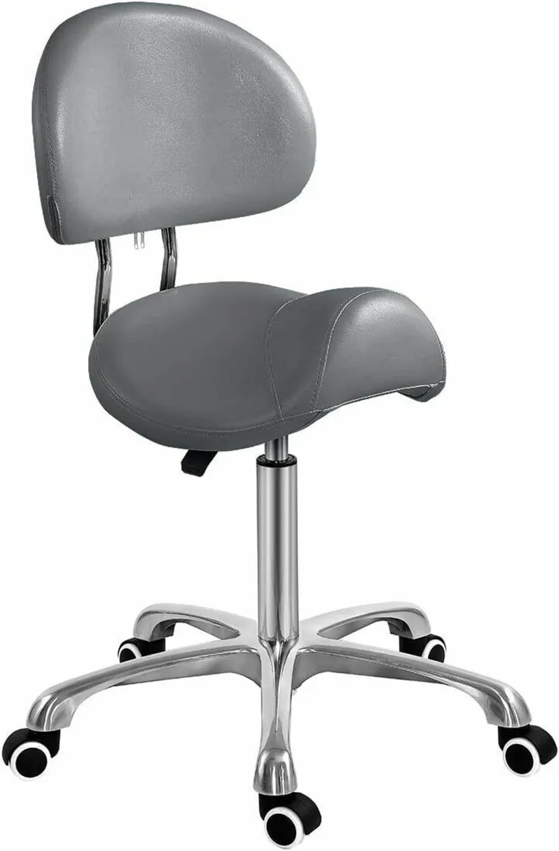 Hydraulic Saddle Stool Rolling Chair with Wheels - Image 4