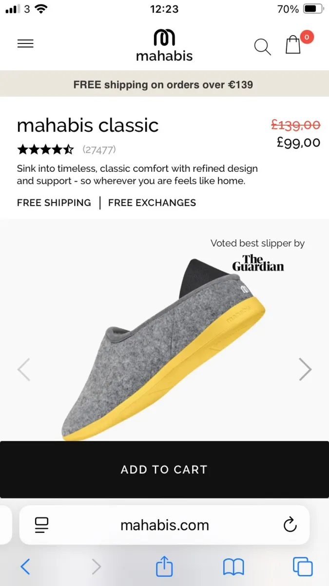 Men’s Mahibas sipper classic RSP €99*** size 10 - Image 2