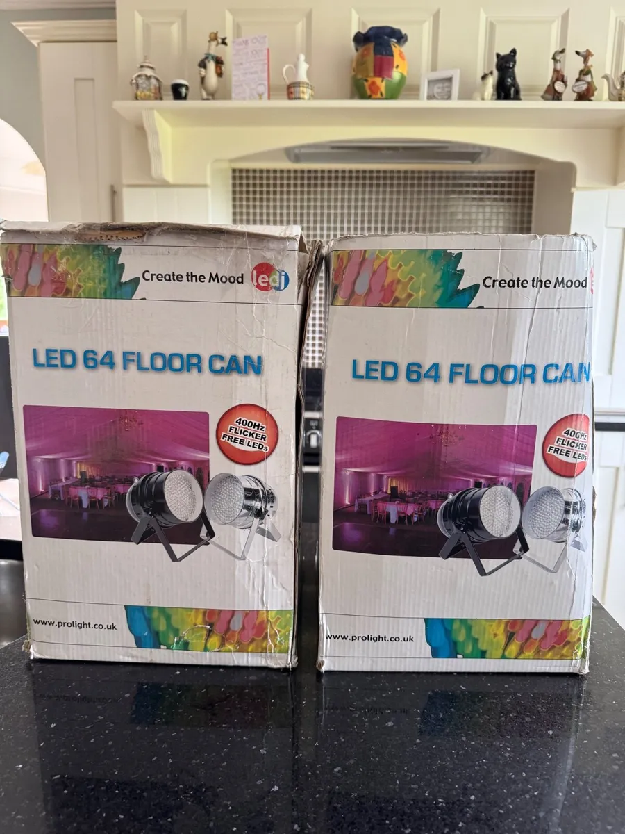Two LEDJ LED 64 Floor Can Lights - Image 4