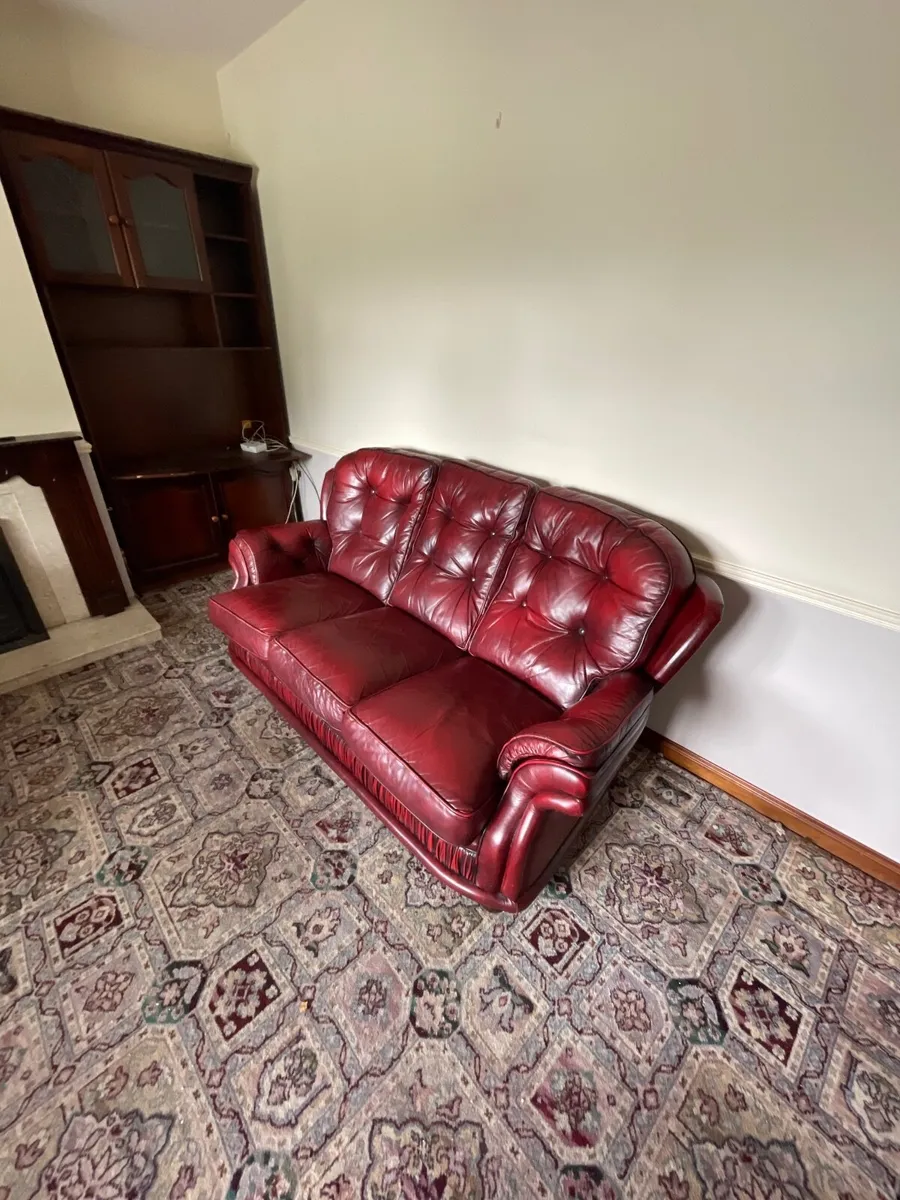 Three Seater, Leather Sofa - Image 2