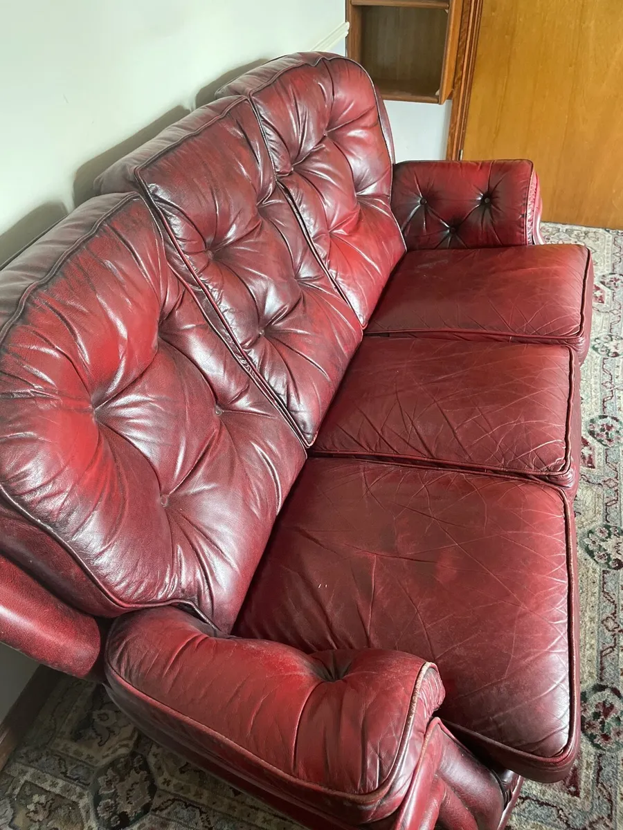 Three Seater, Leather Sofa - Image 3