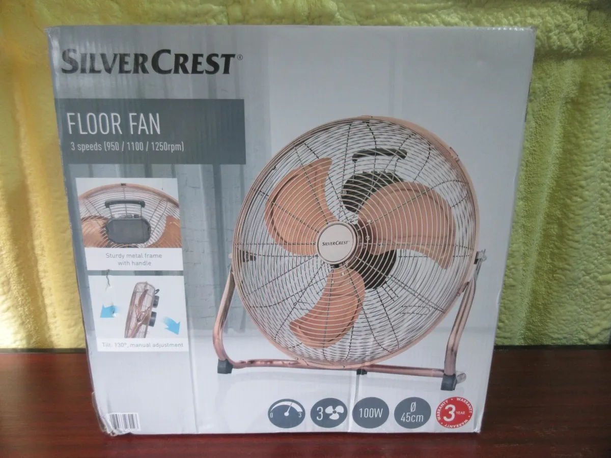 3-Speed Copper Floor Fan - Image 1